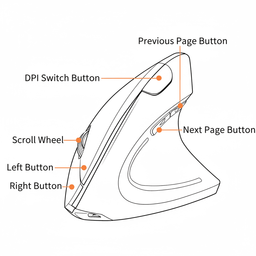 Jertech JR322 Vertical mouse 3