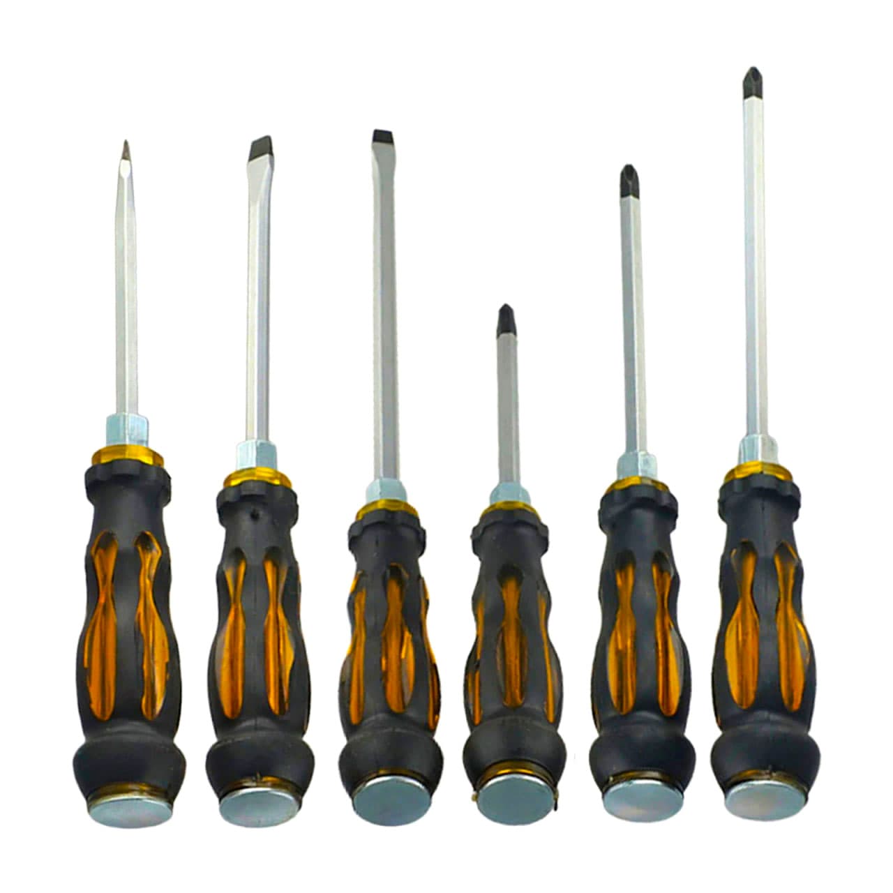 High Quality Hand Tools 6 Pcs Screwdriver Set Rubber Handle For+ Electrical Maintenance+ Home Repair Tools+ Construction + Car Repair