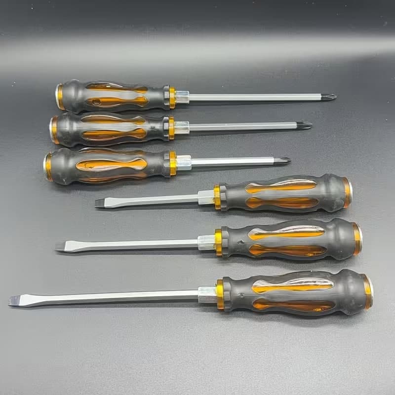 High Quality Hand Tools 6 Pcs Screwdriver Set Rubber Handle For+ Electrical Maintenance+ Home Repair Tools+ Construction + Car Repair 13
