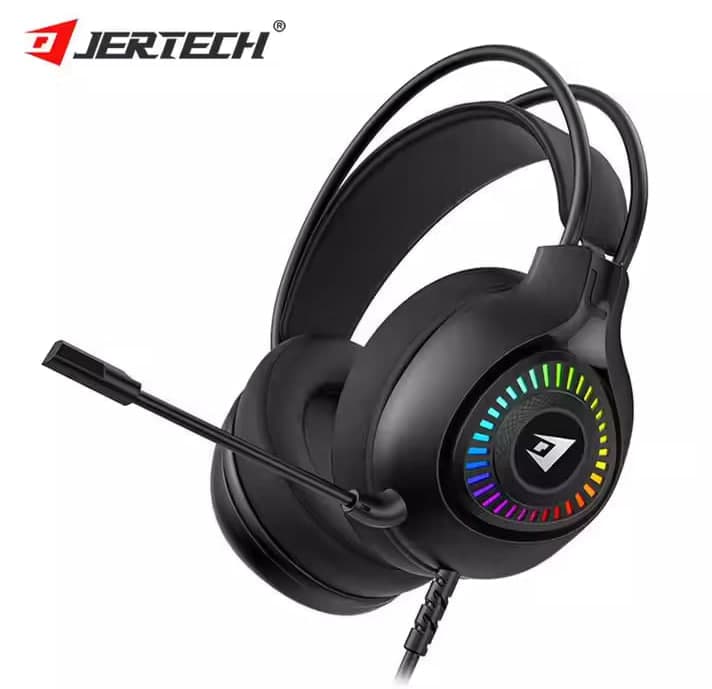 JERTECH RGB Gaming Headset – Noise-Canceling Mic for PC, PS4, Xbox