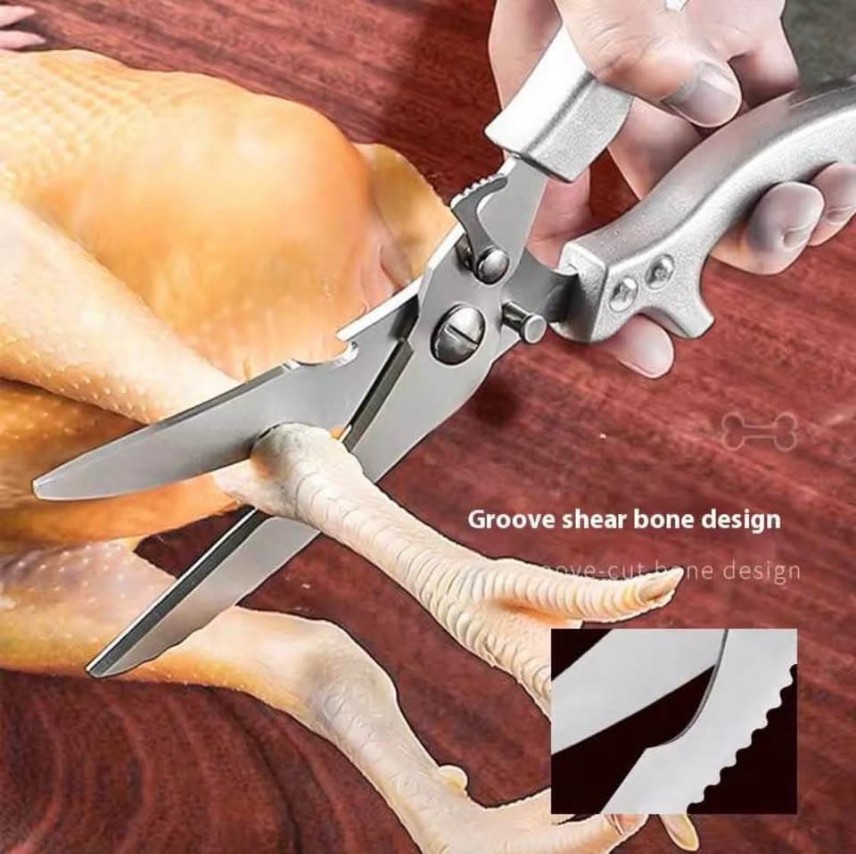 💥 Original Stainless Steel Strong Chicken Bone Vegetable Meat Household Use Kitchen Scissors 5