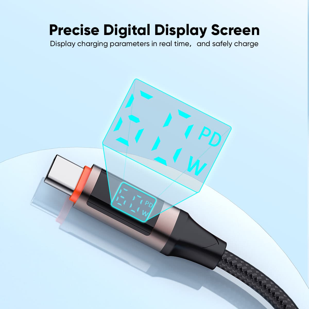 VIDVIE 60W Cable Fast Charging Type-C to Type-c Weaving Data Cable  4