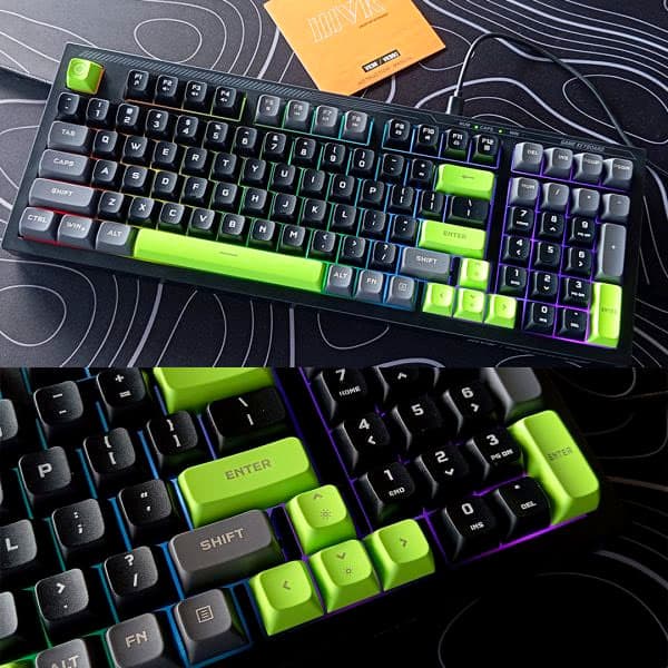 VK98 RGB Backlit Membrane Gaming Keyboard – Durable Keys & Custom Lighting 3