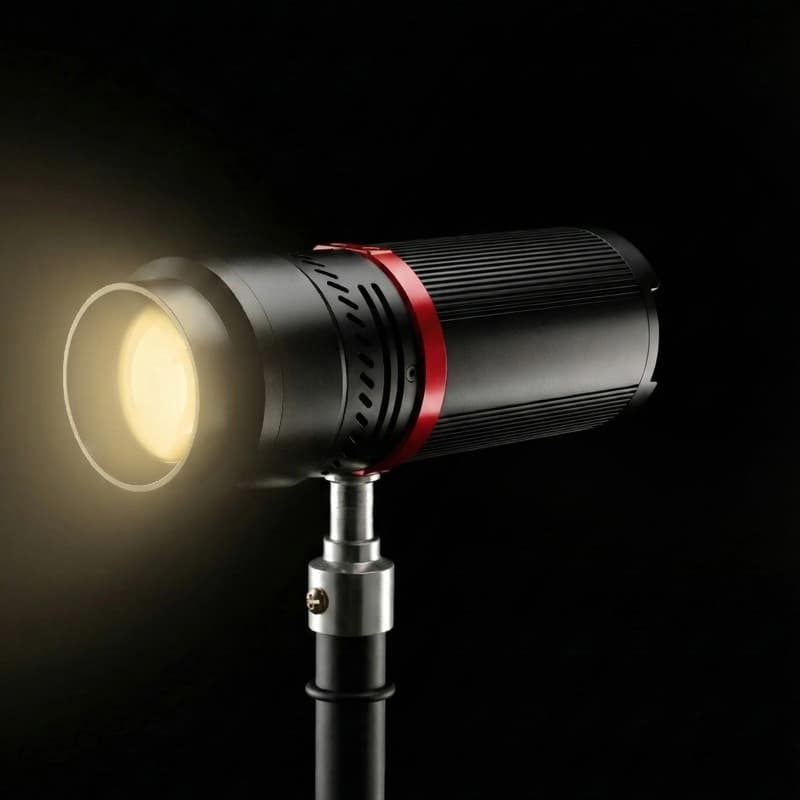 SL-16 30W LED Snoot Photography Light with 20 Gobos, 4 Color Filters & 1–100% Dimmable Brightness