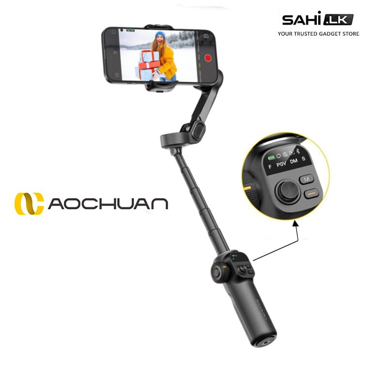 AOCHUAN Smart X2 3 Axis Gimbal Stabilizer For iPhone And Android Smartphone Gimbal With built-in extension pole LED display